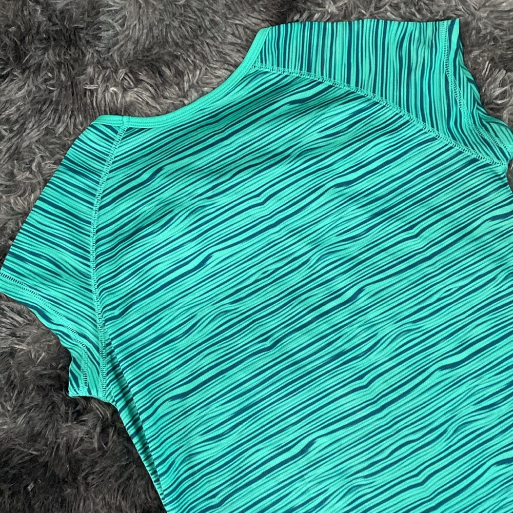Champion duodry dark seafoam green and navy horizontal strap sporty top - Picture 10 of 17